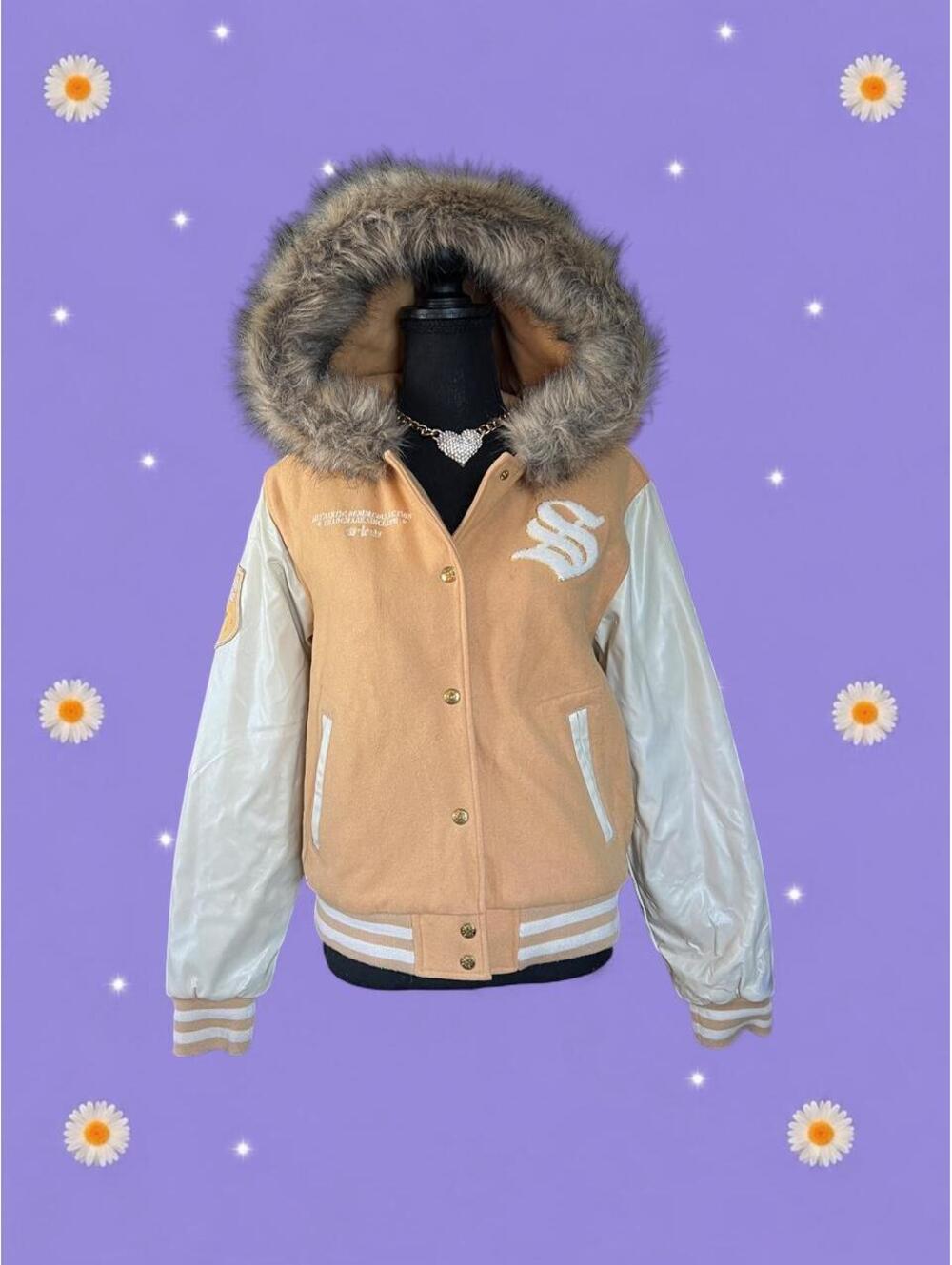 Vintage Y2K McBling Southpole Wool Varsity Letterman Jacket size large
